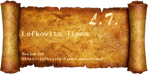 Lefkovits Tímea névjegykártya