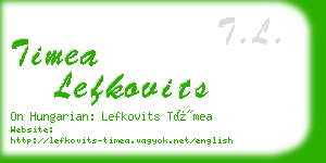 timea lefkovits business card
